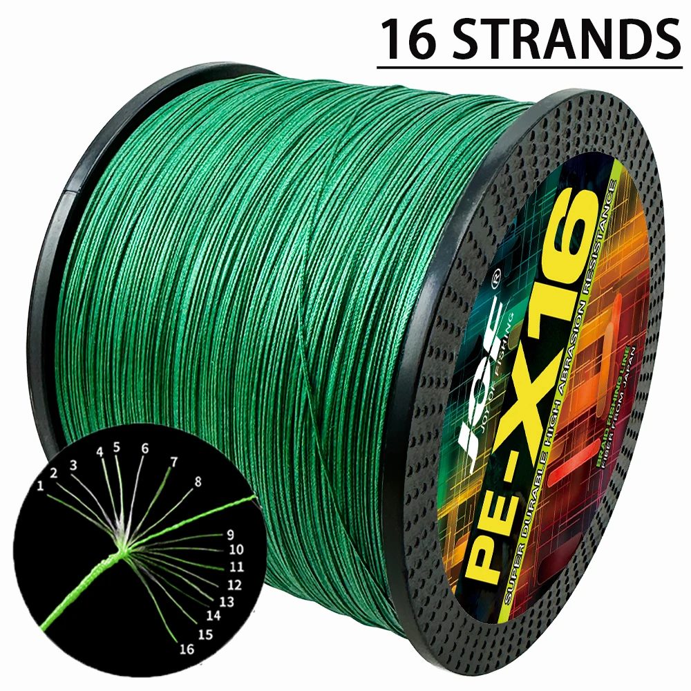 JOF X8 X16 Strands PE Braided Fishing Lines 0.16mm-0.8mm 18-200LB