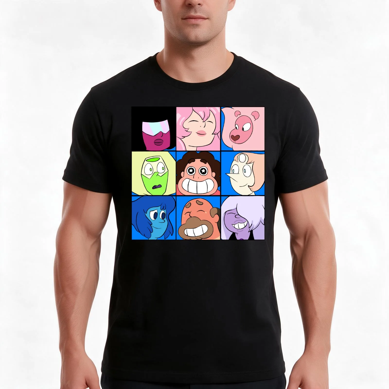 The Steven Bunch T-Shirt, Summer Casual Cotton Tee, Oversized Streetwear Tops, Vintage Graphic Print, Loose Fit Short Sleeve