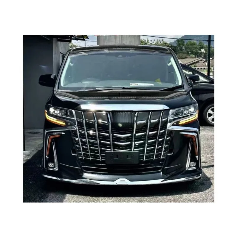 High Quality TRD Style Body Kit Front Rear Bumper Grille Side Skirts For Alphard 2018-2022 Exterior Upgrade Parts