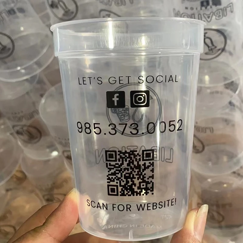 Customized Plastic Cup Can Do Straw, Color-Changing Cup, Personal Advertising, Juice Cup, Square Cup, 12OZ ,16OZ, Wedding Party
