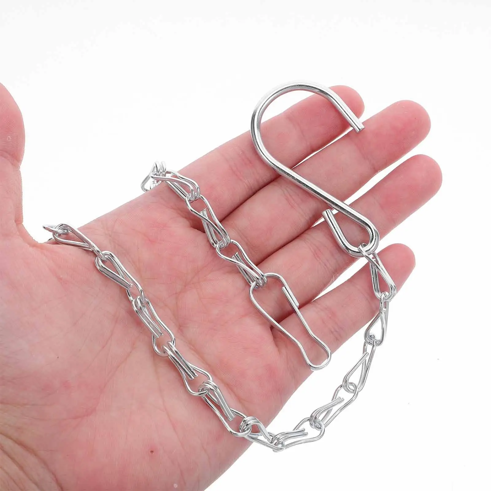 

12Pcs Hanging Chain Iron Plant Hanger with Hooks Decorative Metal Chain for Hanging Flowerpot Basket Plant Wall Hanger Bird