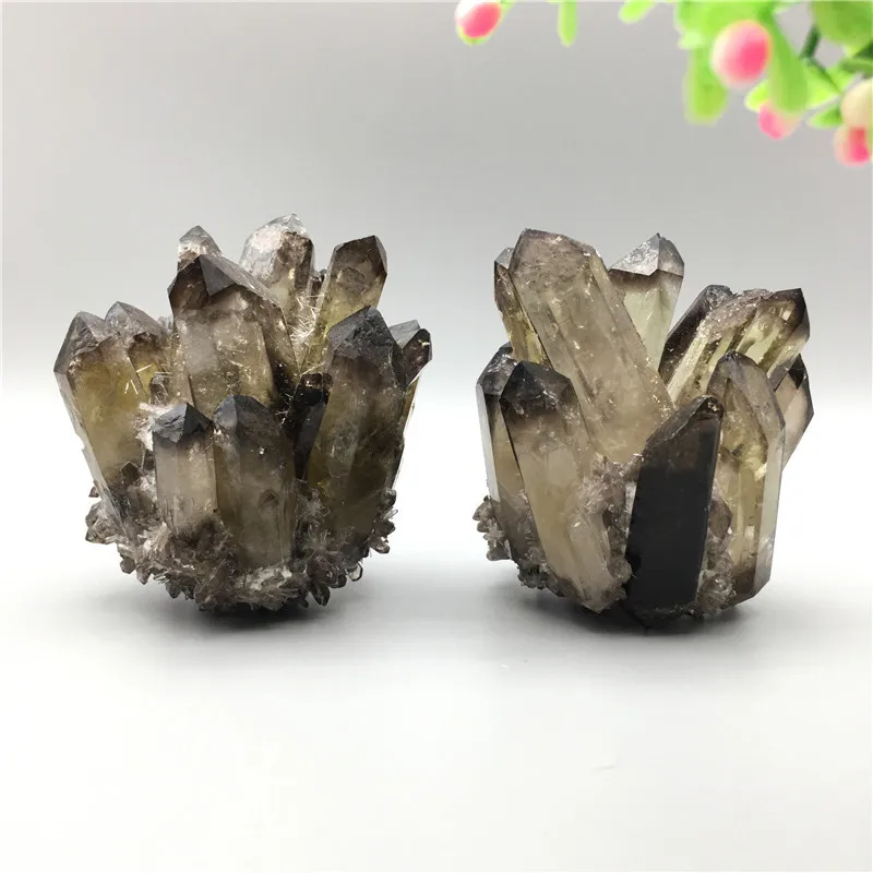 

Natural citrine cluster ornaments raw ore specimen demagnetization purification home decor crystal cluster craft wholesale