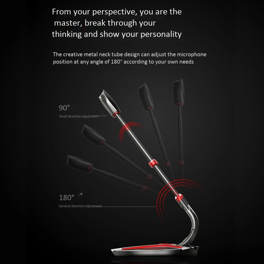 FFYY-ميكروفون ألعاب الكمبيوتر ستوديو خطاب إلغاء الضوضاء ميكروفون ليوتيوب تويتر لايف KTV أحمر 3.5 ملم