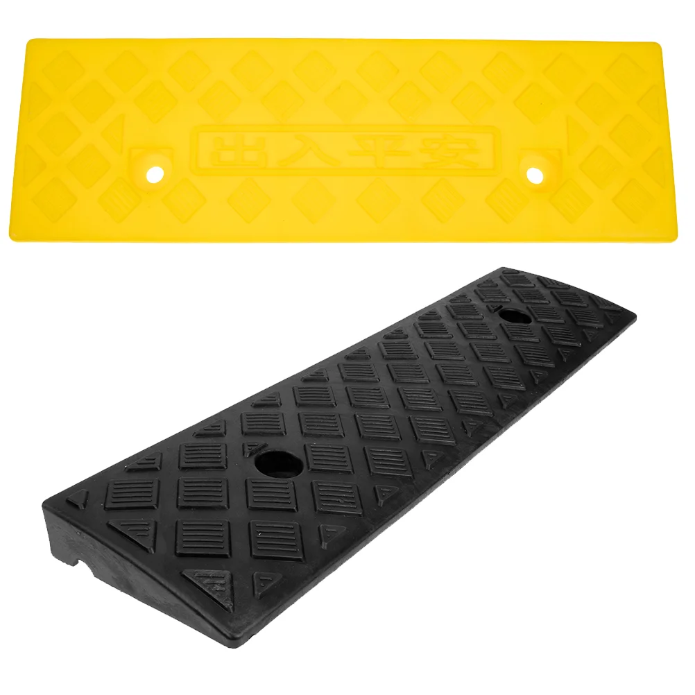 2 Pcs Shed Ramp Driveway Curb Ramps Cars Motorcycle Rubber Vehicle Threshold Wheelchairs