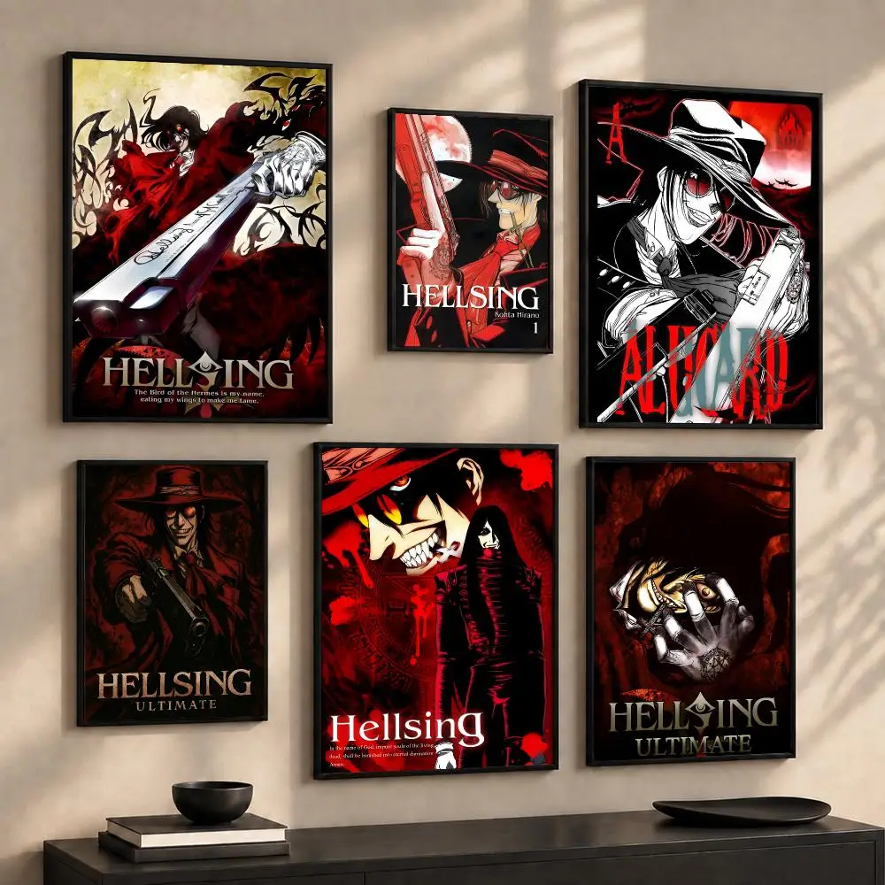 Dark Anime H-Hellsing U-Ultimate Painting Calligraphy Canvas HD Poster Print Wall Art High Quality for Living Room Home Decor