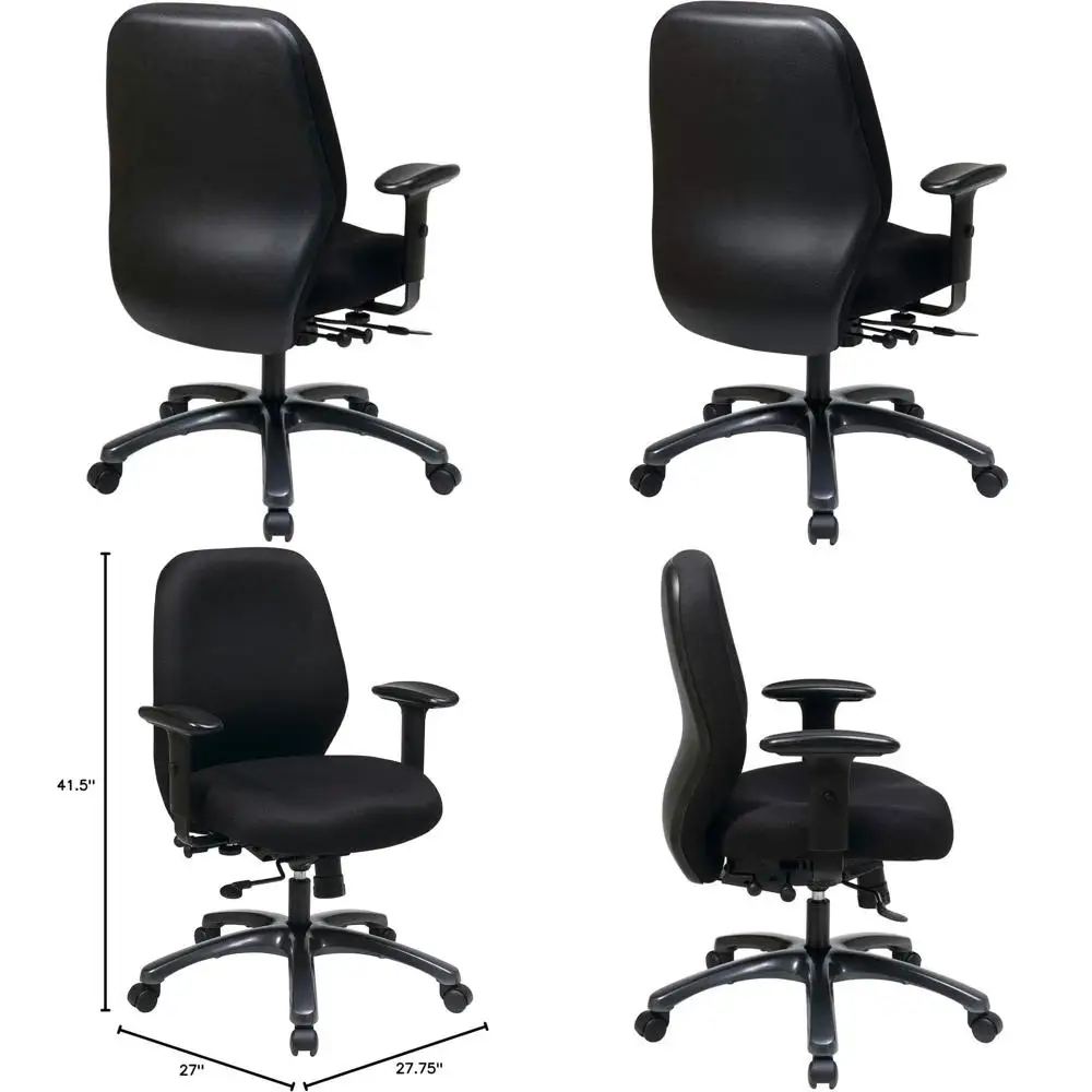 

Эргономичное офисное кресло Oice Star 24/7 Elite для интенсивного использования с синхронизацией 2:1, регулируемым механизмом сдвижения сиденья, регулируемыми подлокотниками и титановыми элементами.