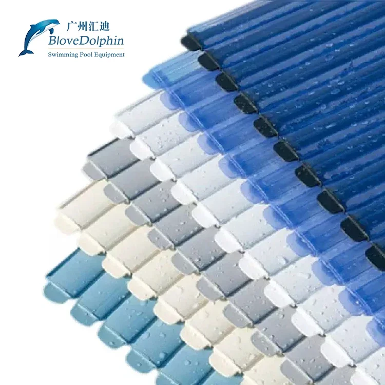 PC Electric Automatic Swimming Pool Cover Strip Safety Polycarbonate Folding Open Style 24V DC Plastic Material