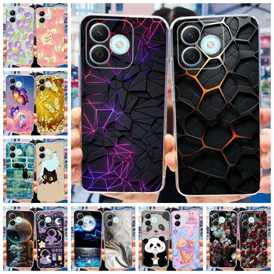 For Honor X60i Case LYN-AN00 Transparent Cover Luxury Marble TPU Soft Silicone Phone Case For Honor X60i 5G X 60i HonorX60i Capa