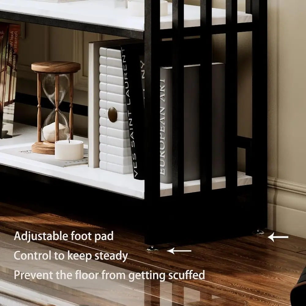 منظم رف كتب بطول 6 طبقات 72 بوصة للأقراص المضغوطة والأفلام والكتب - تخزين حديث للمكتب المنزلي وغرفة النوم وغرفة المعيشة #6