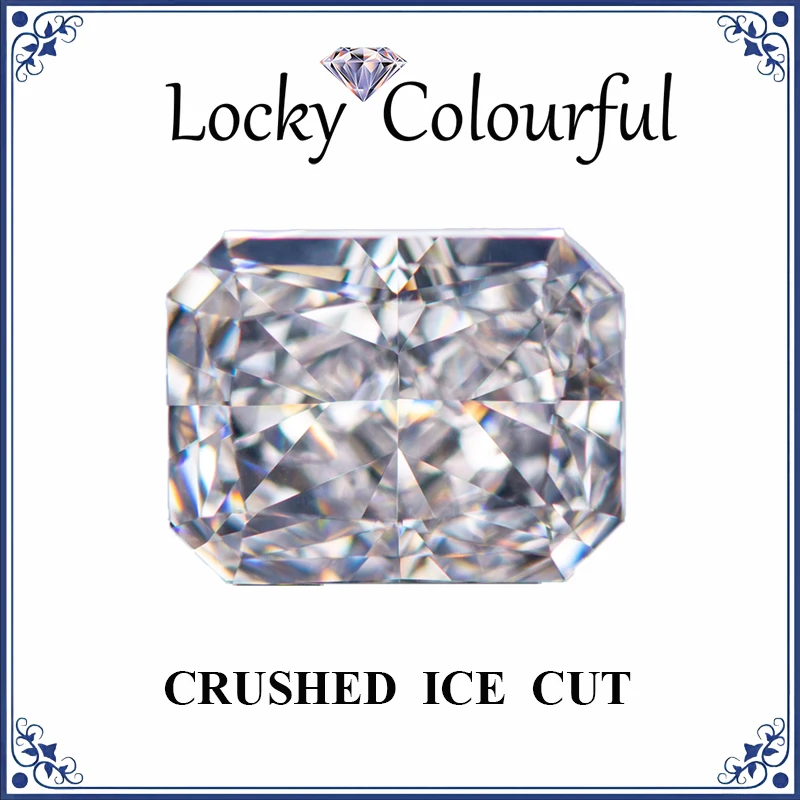 

Cubic Zirconia Crushed Ice Cut Rectangle Shape White Color Charms Beads for Diy Jewelry Making Pendant Materials No Certificate