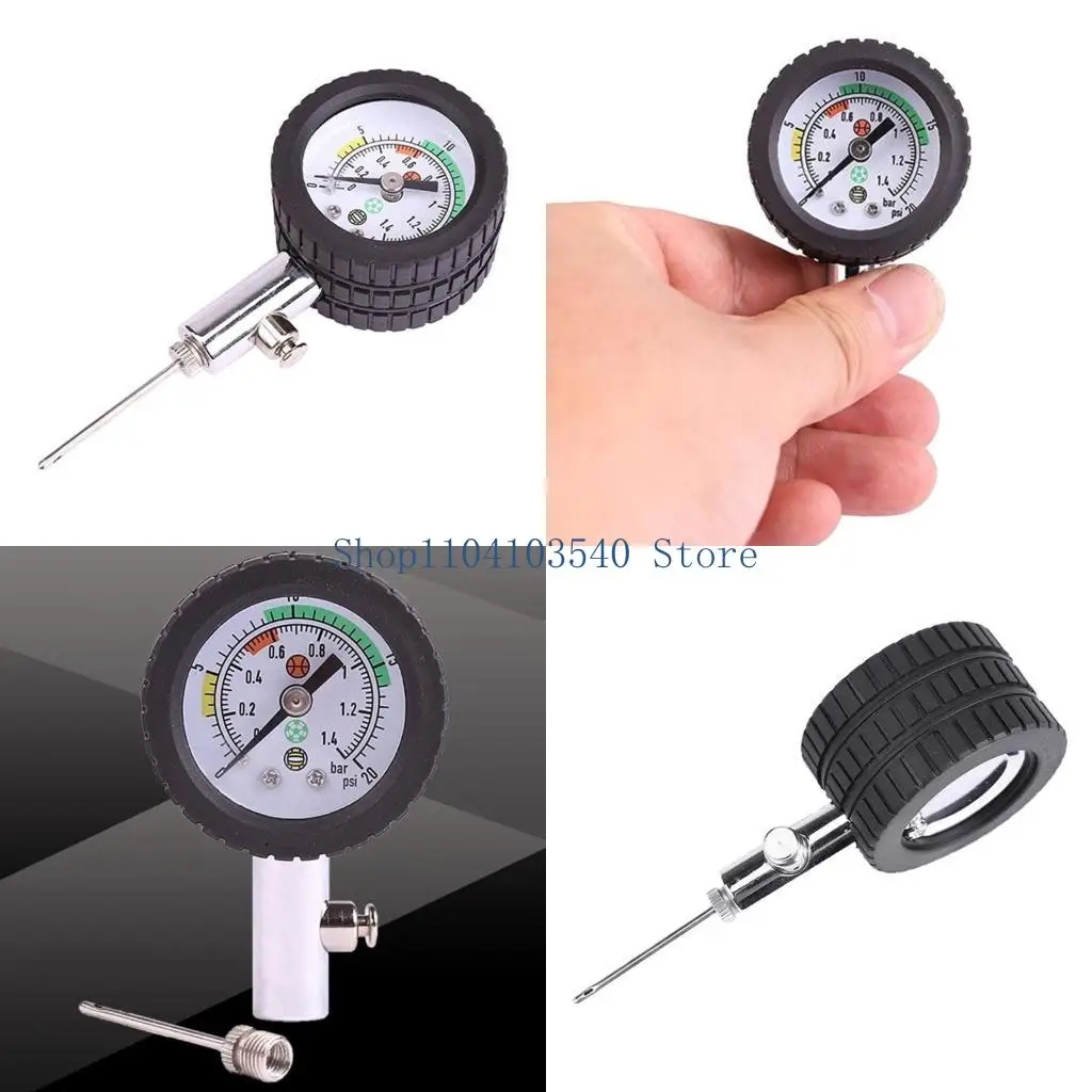 

02DC Ball Pressure Gauge Portable Air Pressure Gauge Accurate Barometer Tool for Basketball Football Volleyball Soccer Ball