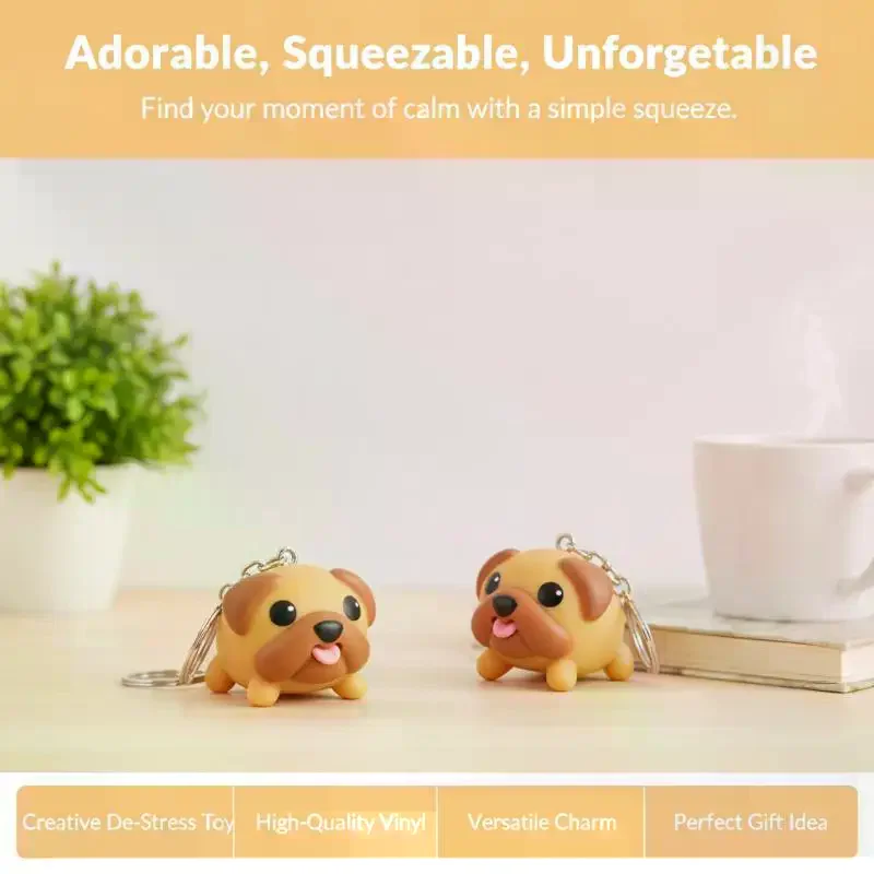 1Pcs Squeezable Creative Prank Toy Cute Cartoon Dog Toy With Tongue Out Stress Relief Props Desktop Decoration Gift For Childre