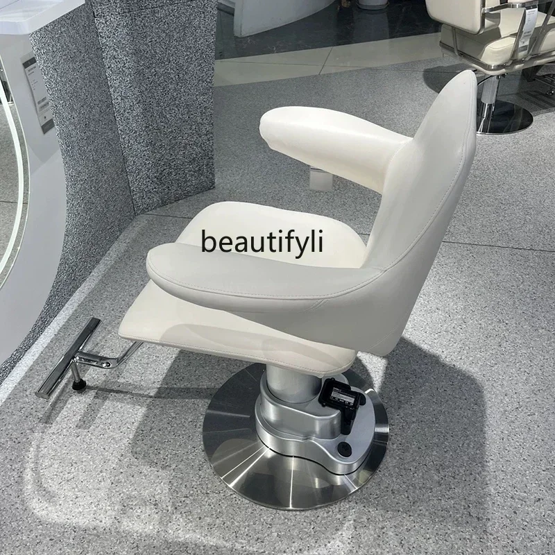 

xxxHigh-end hair salon chair, simple hair salon special electric lift barber shop dyeing and ironing hair cutting seat