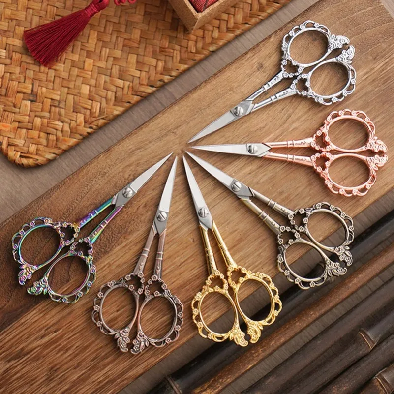 Tijeras de sastre artesanales para el hogar, hilo de tela para coser, tijeras duraderas de acero inoxidable, tijera de sastre clásica Retro