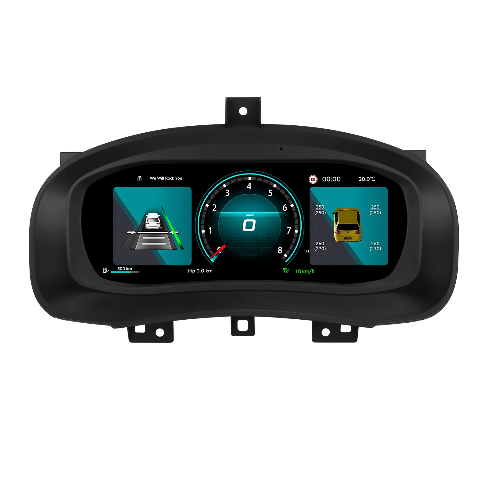 Hizpo Écran numérique LCD 10,25 pouces pour tableau de bord de voiture, compatible Skoda Fabia MK2 2007-2014, avec support HUD, modification de l'autoradio, affichage des instruments, ensemble de jauges de vitesse, cockpit virtuel, système Linux 5.4, pour l'automobile