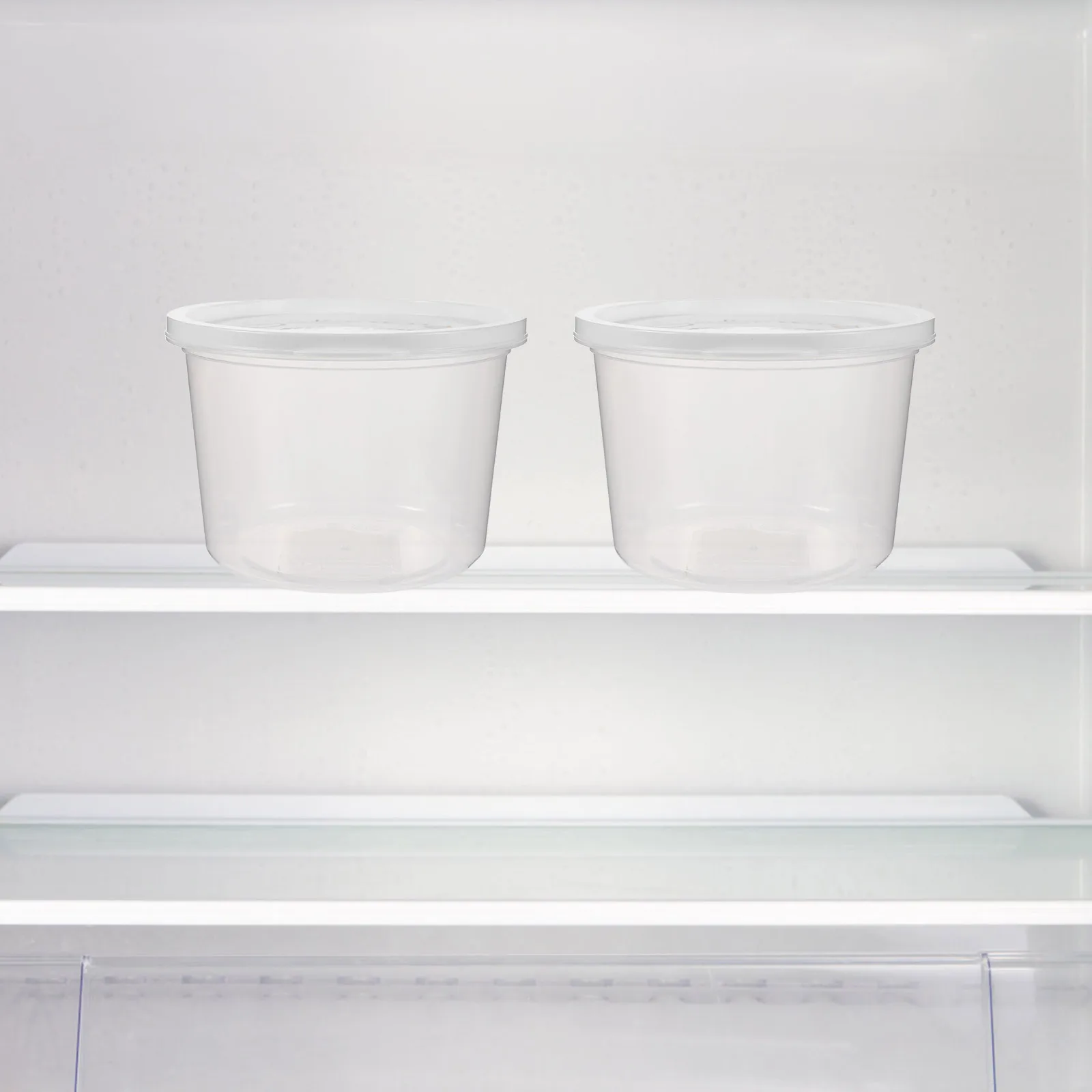 

3Pcs Airtight Food Storage Containers Plastic Round Stackable Organizer Pantry Bins for Snacks Cereal Fruit Meat