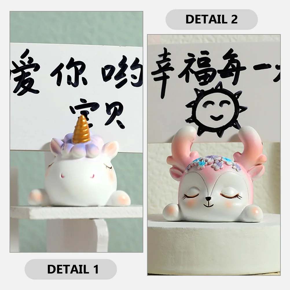 

3Pcs Memo Adorable Rabbit Design Note Holders Sign Holder Clip Photo Stand Table Number Holder Desk Accessories