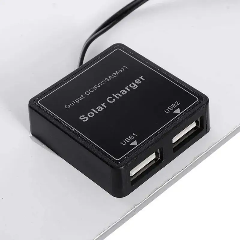 แผงโซลาร์เซลล์ 18V แผงชาร์จพลังงานแสงอาทิตย์แบบนุ่ม 18V พร้อมพอร์ต USB คู่กันน้ํามัลติฟังก์ชั่น Solar Converter เครื่องชาร์จโทรศัพท์