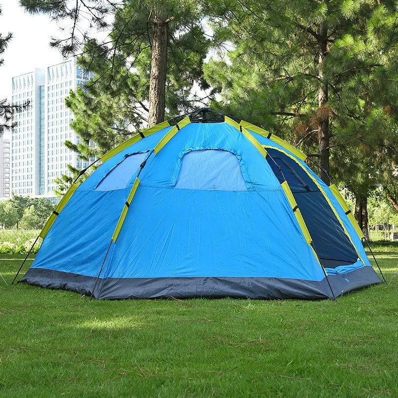 

Single-layer hexagonal automatic quick-opening tent multi-person outdoor products camping mountaineering outdoor