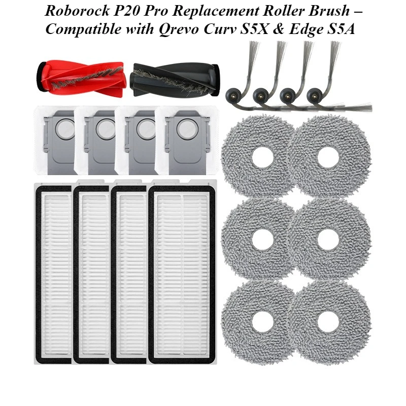 

Roborock P20 Pro Replacement Roller Brush – Compatible with Qrevo Curv S5X & Edge S5A – for Robot Vacuum
