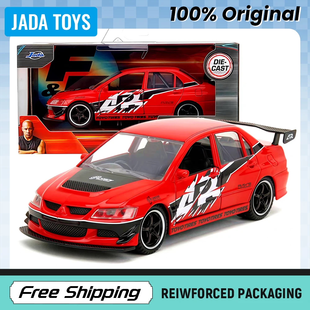 En Stock JADA 1:32 Fast & Furious Mitsubishi Lancer Evolution IX, Modelo de Auto de Aleación Fundida a Presión, Juguetes Originales, Regalos