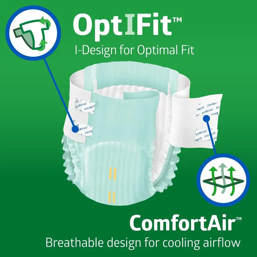 حفاضات فائقة للبالغين، سراويل داخلية لسلس البول يمكن التخلص منها مع علامات تبويب، امتصاص ثقيل، XXLarge، 6069، 4 عبوات مكونة من 20 80 إجماليًا #2