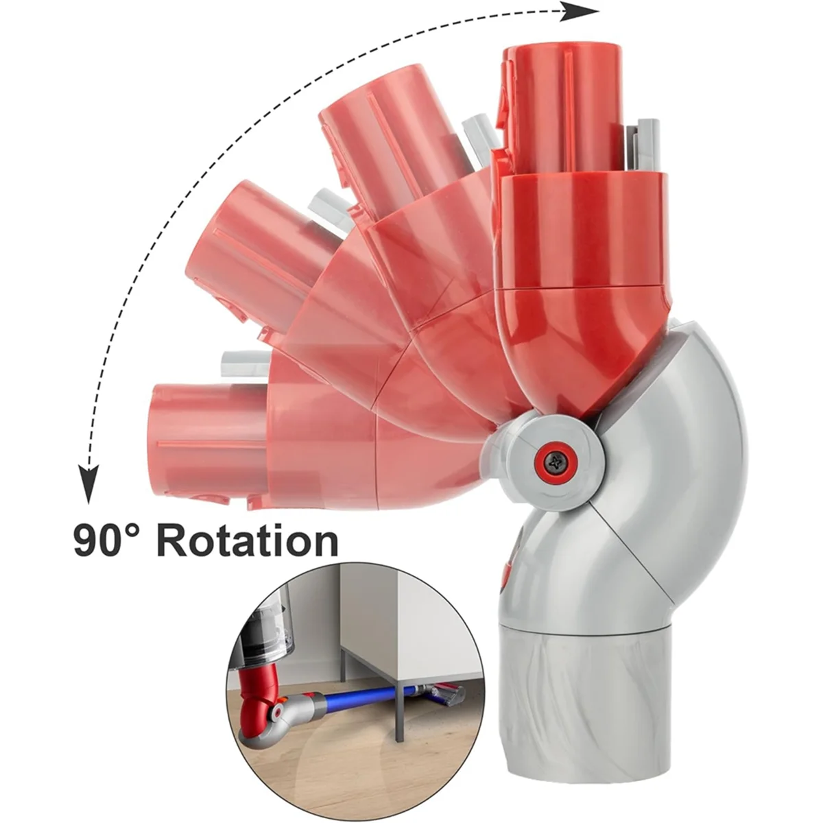 Adaptador de bajo alcance para aspiradoras Dyson V7 V8 V10 V11 V15, accesorio de vacío de liberación rápida para limpieza baja de muebles