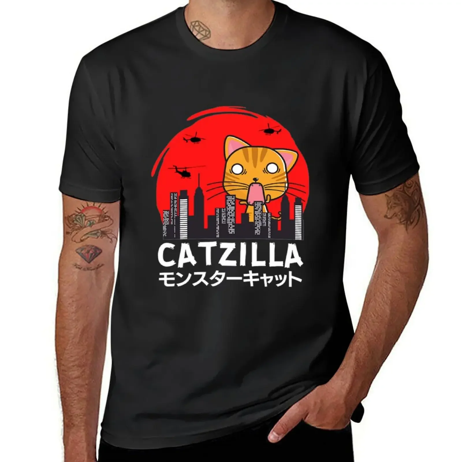 Graphic Catzilla Japanese Funny Retro Catzilla Cats Lover Gift T-Shirt sublime graphics designer shirts clothing for men