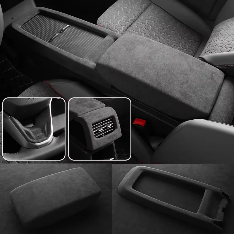 

Для VW ID4 2020-2022 подлокотник центральной консоли, накладка, наклейка, замшевая пленка, украшение на руль, аксессуары для салона автомобиля