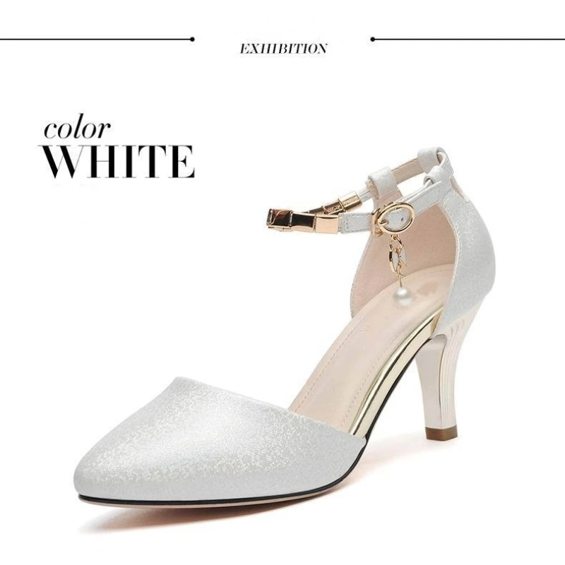 Women High-heeled Sandals Summer Female Shoes Ladies Stilettos High Heels Designer Elegant Buckle Slingback Wedding Shoes 2022