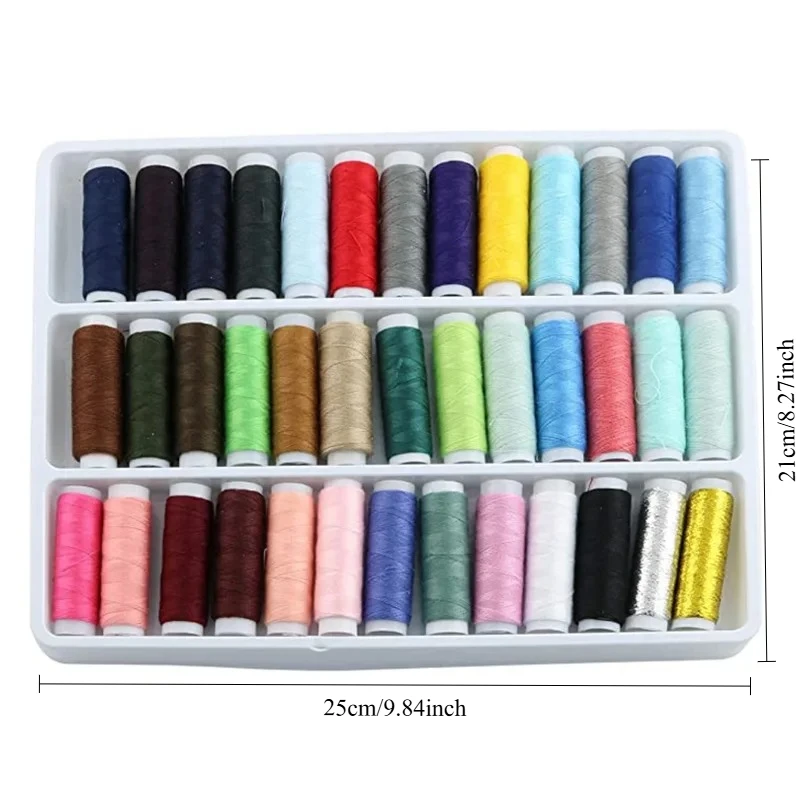 Mixed Colors 100% Polyester Yarn Sewing Thread Roll