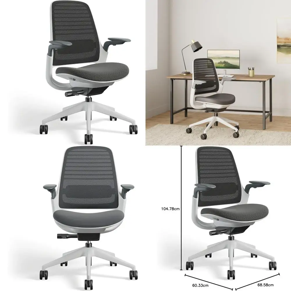 

Ergonomic Office Chair with Carpet Wheels for Enhanced Productivity and Weight-Activated Comfort