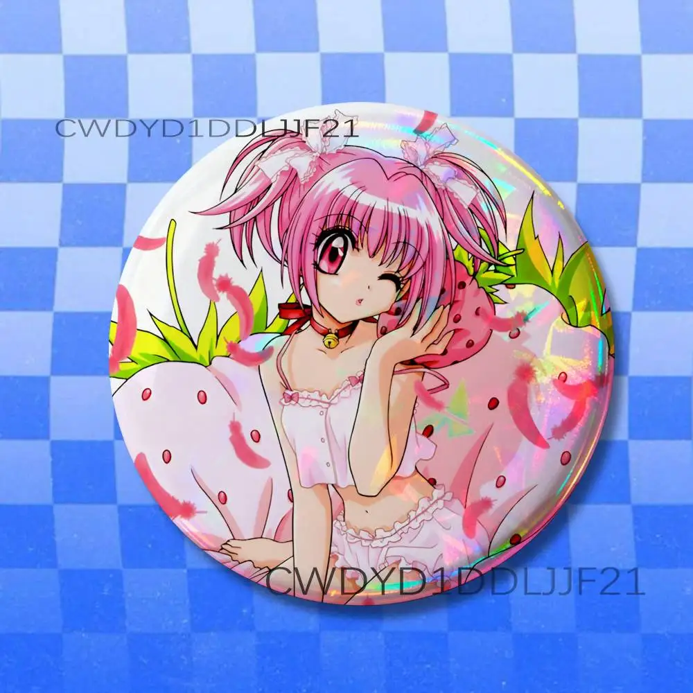 T-Tokyo Mew Mew Ichigo Vintage Anime Brooch Creative Badge for Hat Bag Decoration Fans Collect Gifts