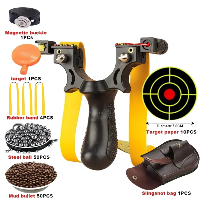 

Охотничья рогатка Мощная лазерная рогатка для прицеливания Спорт на открытом воздухе Стрельба Игровая практика с использованием высокоточной катапульты