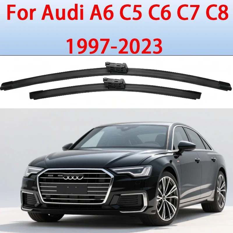 

2pcs For Audi A6 C5 C6 C7 C8 1997-2023 Front Windshield Wiper Blades 2006 2009 2010 2012 2016 2019 Windscreen Window Accessories