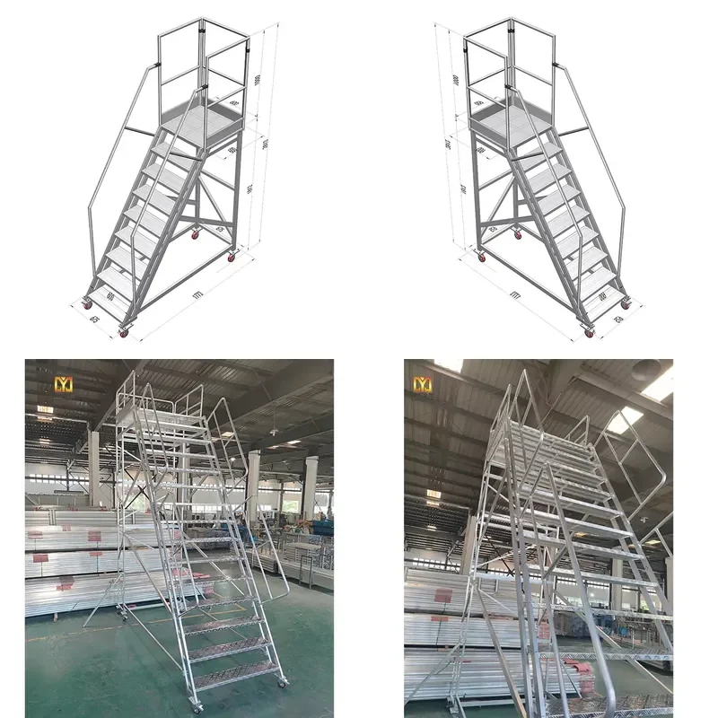 for Industrial Grade Lightweight Aluminum Ladder with Non Slip Steps for Safety Elevated Work Accessories