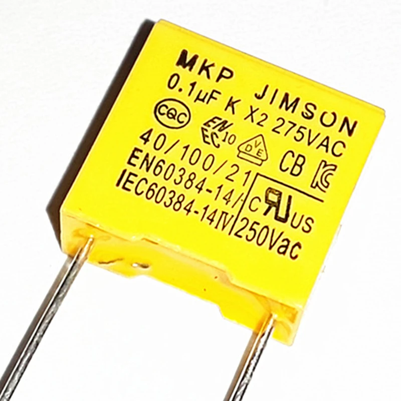 Capacitor de segurança X2, iniciando Microfarad, 275V, 1UF, 1,2 UF, 1,5 UF, 2,2 UF, 0,1 0,68 0,82 UF