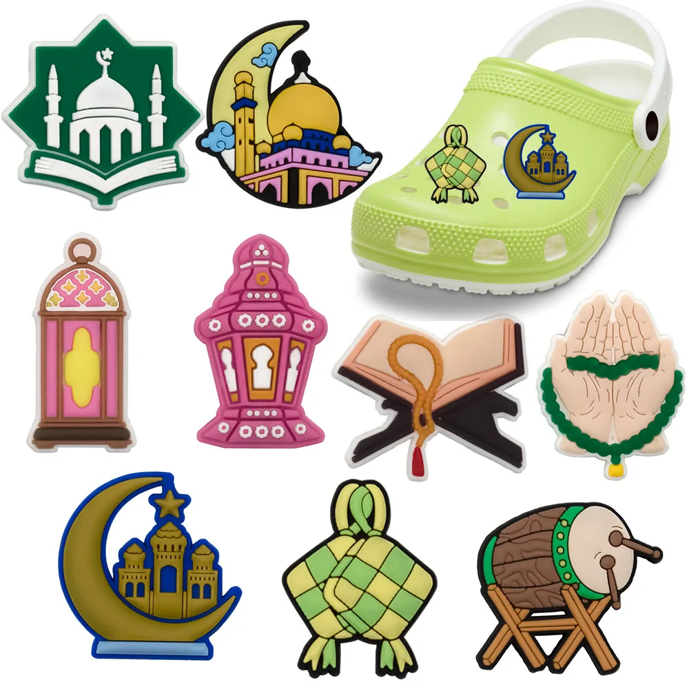 9-100PCS Middle East Series Shoe Charms For Sandals,Shoe Decoration Accessories Shoe Pins Great Gift For Men Wom