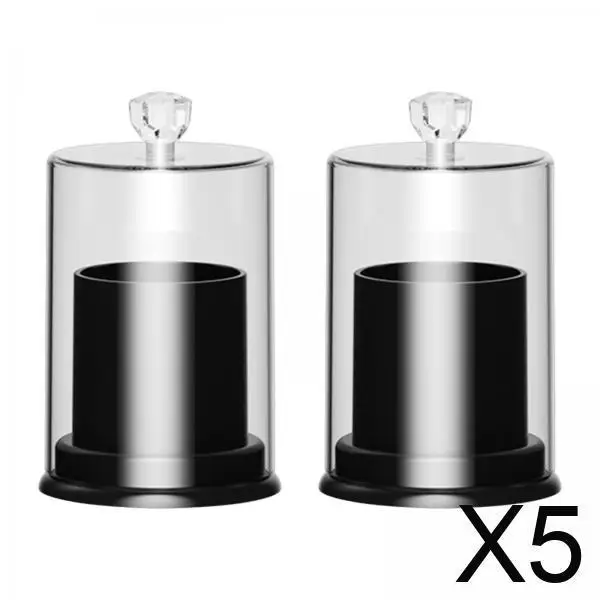 뚜껑이 있는 면봉 홀더 현대적인 플라스틱 보관함 화장대용 면봉 정리함