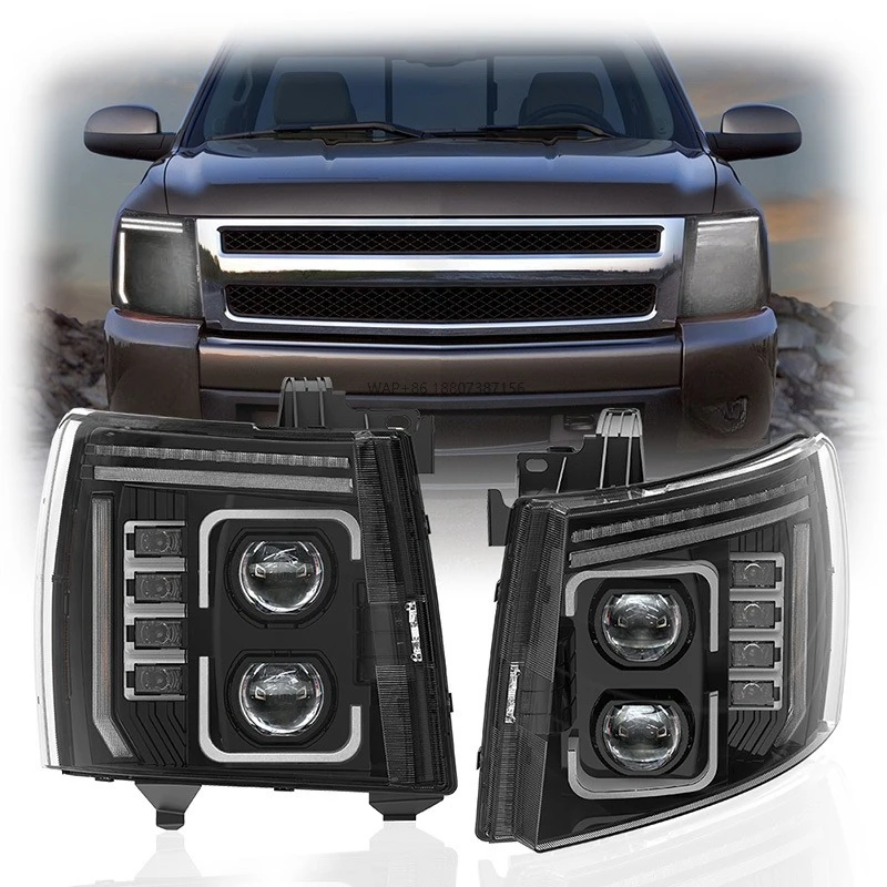 Auto Truck Accessories LED Headlight For 07-13  Side Marker Light Assembly For Chevy Headlamps