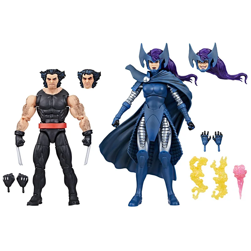 Hasbro Marvel Legends Series Wolverine and Psylocke 2-Pack 16Cm Anime Original Action Figure Model Toy Birthday Gift Collection