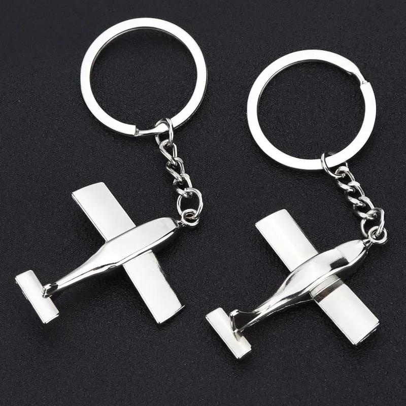 2023 Fashion Air Plane Model Glider Keychains Silver Color Car Bag Key Chain For Men Women Aircrafe Keyring Jewelry Party Gift