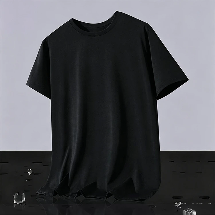 Neue Ice Silk Laufshirts für Herren, lockeres Kurzarm-Oberteil, Basketball-Gym-Sportbekleidung für Männer, Fitness-Workout, atmungsaktives Mesh-T-Shirt – Detail 6