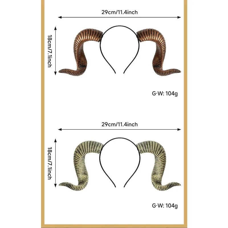ที่คาดผมเขาโค้งแบบถอดได้สำหรับฮาโลวีน ทำเองได้ อุปกรณ์เสริมชุดแฟนซีสำหรับผู้หญิงและเด็กผู้หญิง