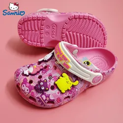 Sanrio My Melody Pochacco Hellokitty Cross Summer New Girls Cartoon Cave Shoes Children's Sandals Non-slip Soft Bottom