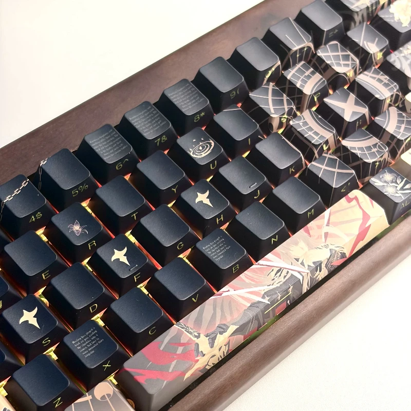 Love and Deep Space Dark Eclipse King keycaps custom PBT cherry profile key cap cute cartoon anime point key caps for gamers