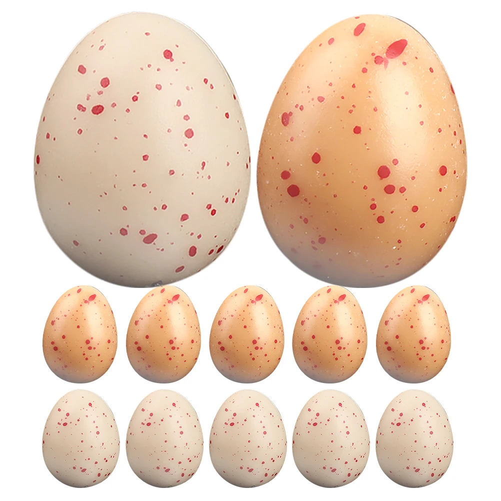 

20pcs Simulated Eggs Decorative Bowls Filler Artificial Red Green Easter Vase Home Party DIY Craft Spring Display