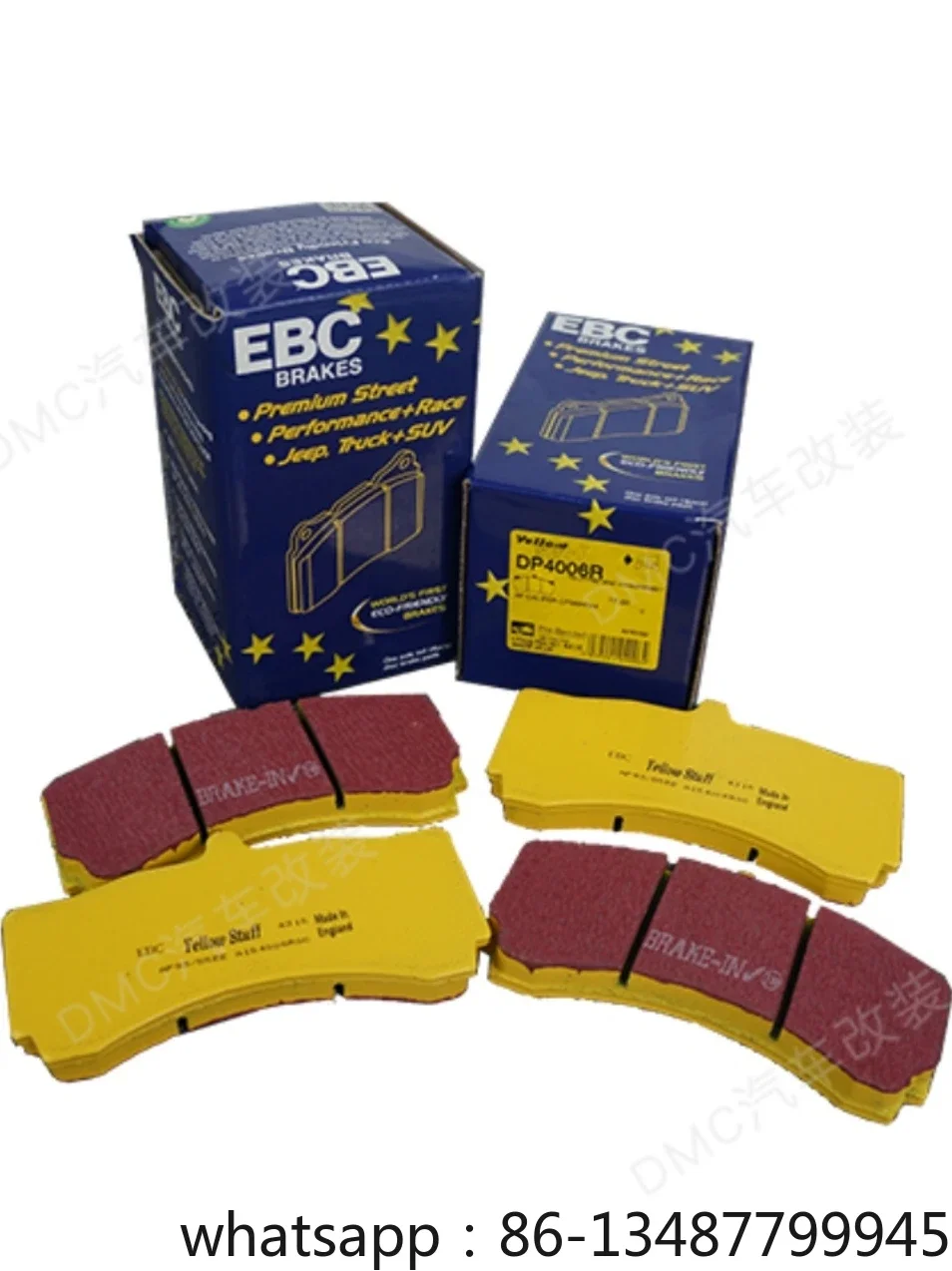 The UK EBC brake pad performance is suitable for all AP5200/9200/9440/7600 models with green, red, and yellow skins