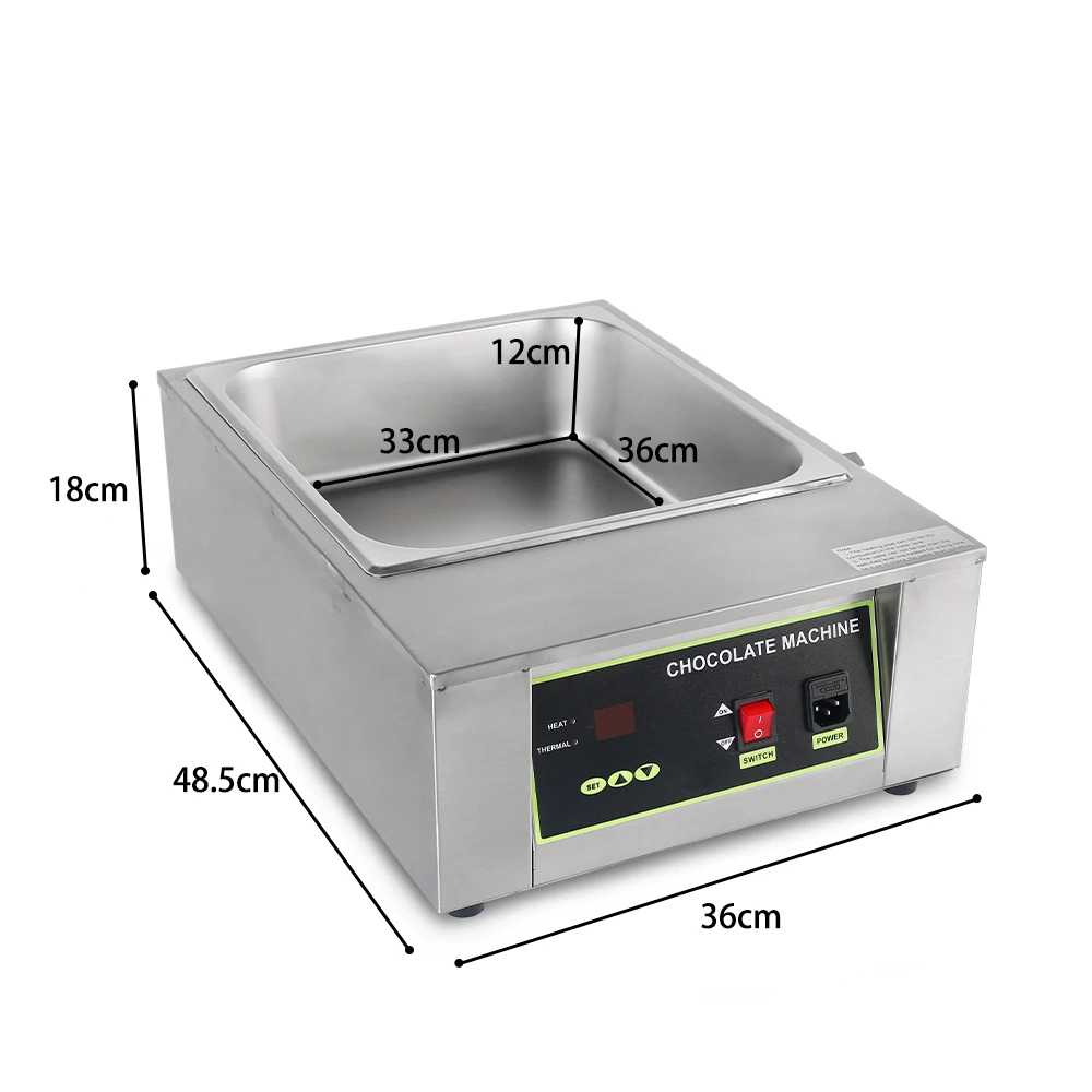 GZZT 1/2/4 Lattice Electric Chocolate Melting Machine Digital Display Chocolate Melting Furnace Tempering Machine Heating Stove