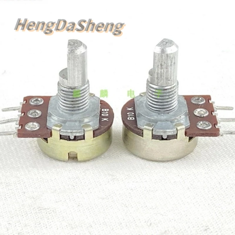 5Pcs/Lot 16 Type Single B10K Speaker Power Amplifier Audio High And Low Volume Potentiometer 10 Point Step